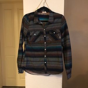Roxy Mexican Blanket Button Up Shirt